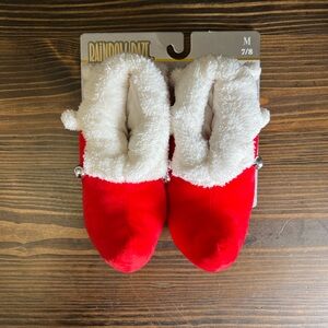 Rainbow Daze Red and White Elf Slippers